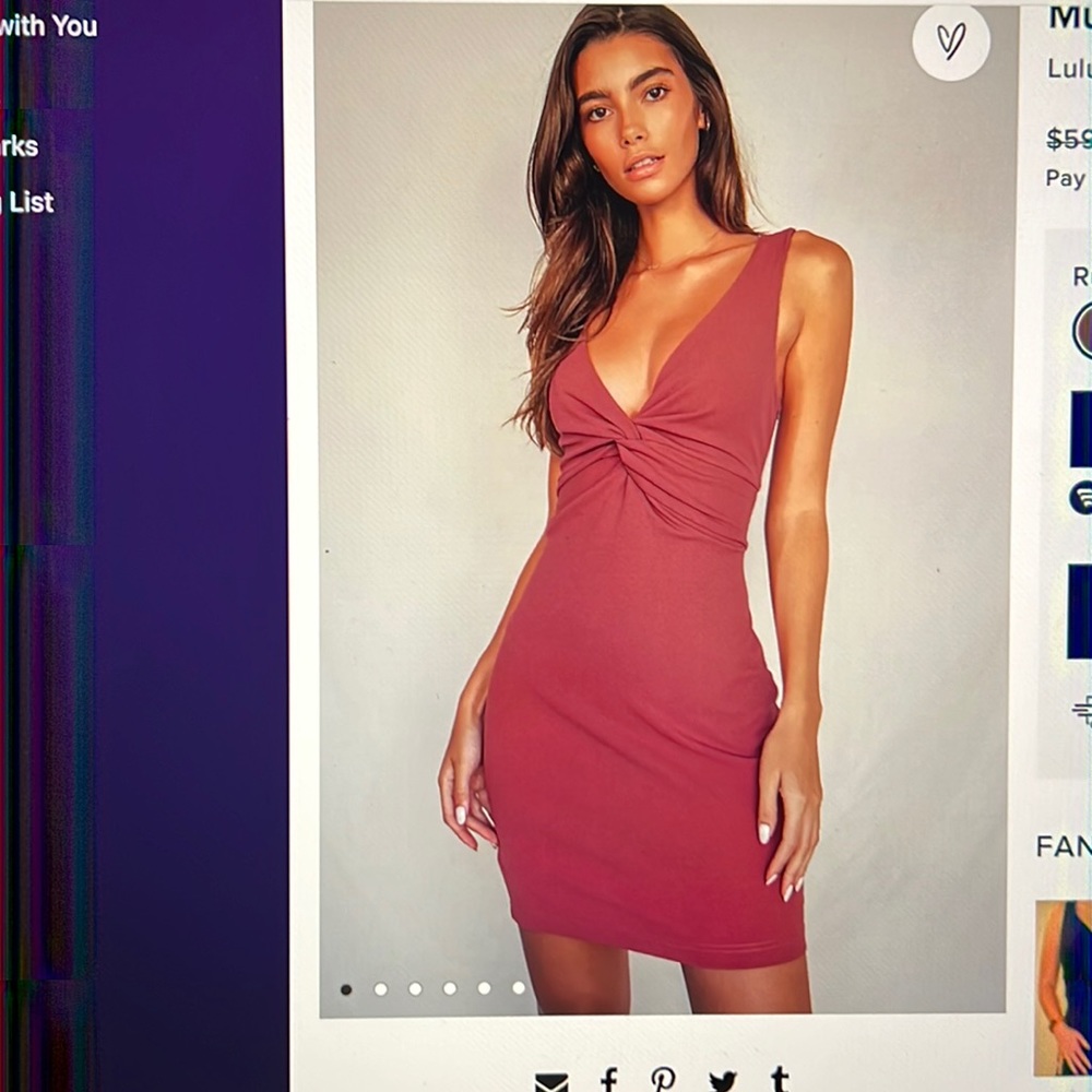 Brand new LuLus body on mini dress